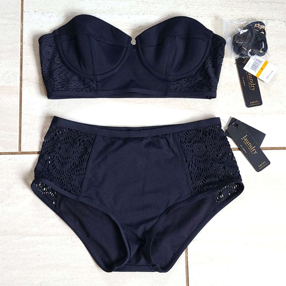 Laundry By Shelli Segal Black Bikini Set